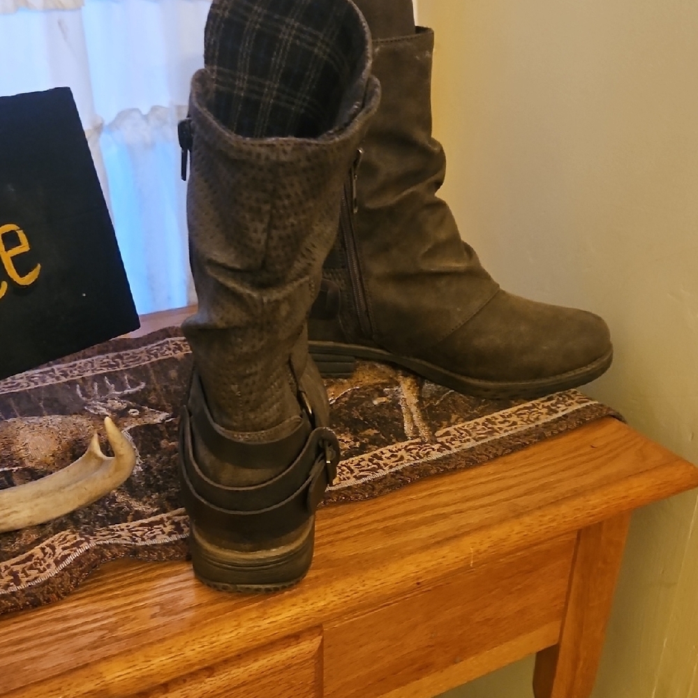 Jellypop Dark Brown Combat Boots - Picture 4 of 7